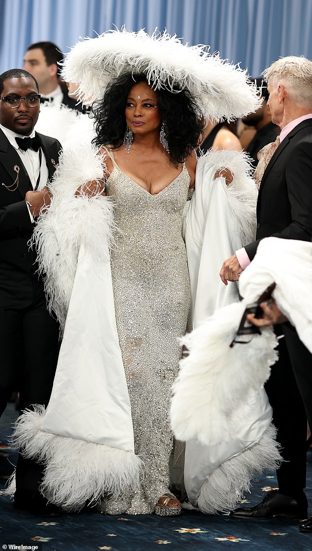 Diana Ross made a grand entrance at the 2025 Met Gala on Monday night