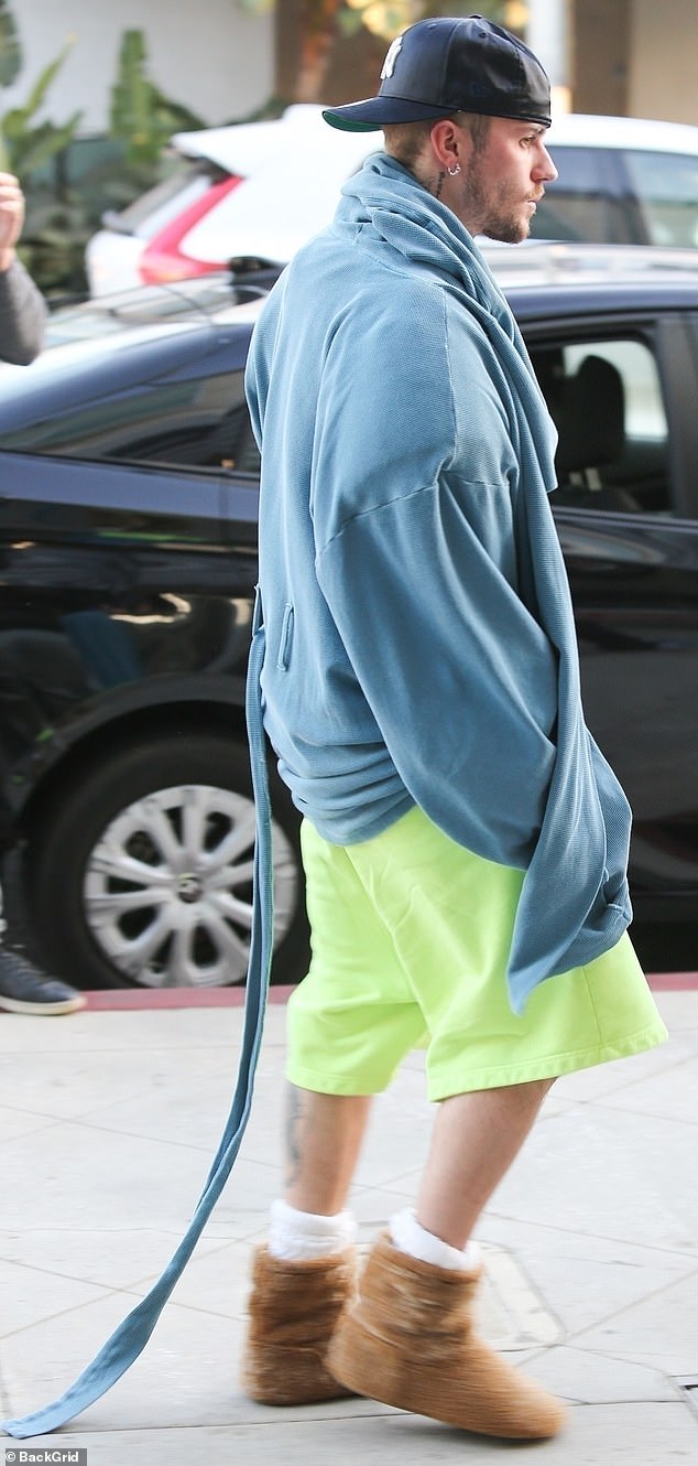 There have been photographs of a bedraggled-looking Justin leaving massage parlours and looking painfully thin. Pictured in February