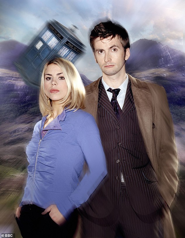 Billie, 42, first starred as the companion to the ninth Doctor in 2005, playing Rose Tyler alongside Christopher Eccleston's Time Lord. She went onto star alongside David Tennant [pictured] as the Tenth Doctor in the second series