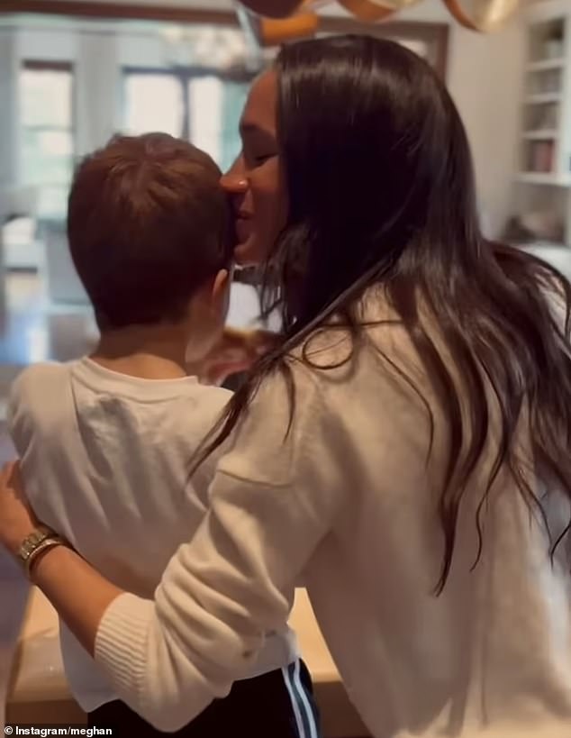 She's urged parents-to-be to keep their baby name options 'so close to your heart' - and yet, Meghan's own husband nearly broke her important rule. Pictured, the Duchess with her son