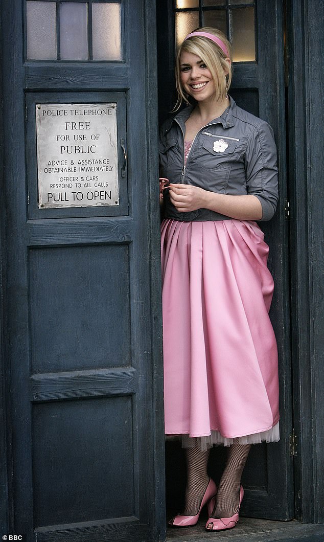 Billie starred as Rose opposite Christopher Ecclestone's Ninth Doctor when the show was revived by Russell T Davies in 2005 (pictured in 2006)