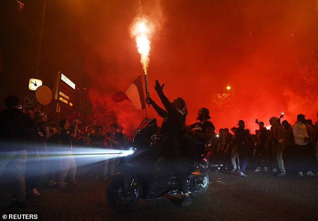 Youths wearing masks and hoodies were meanwhile seen roaming around the city looking for trouble