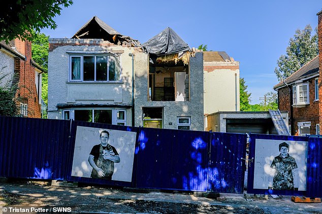 For years, neighbours had to live in the shadow of the ominous eyesore which squatted in the road