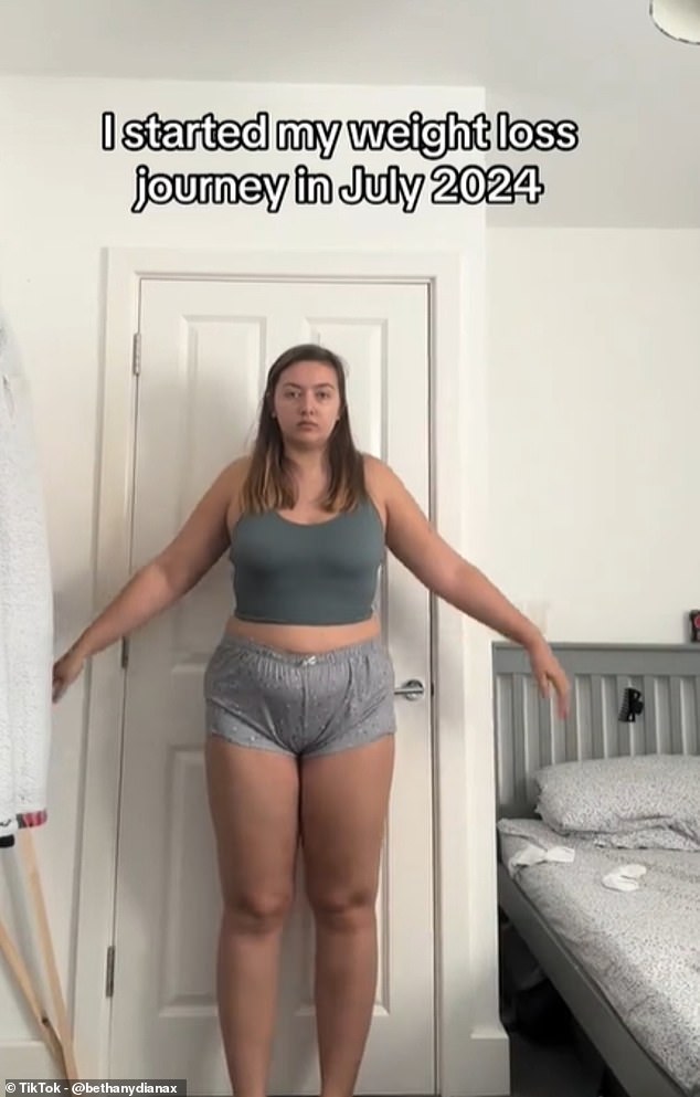 She began her weight loss journey in July 2024 and has lost six stone in nine months