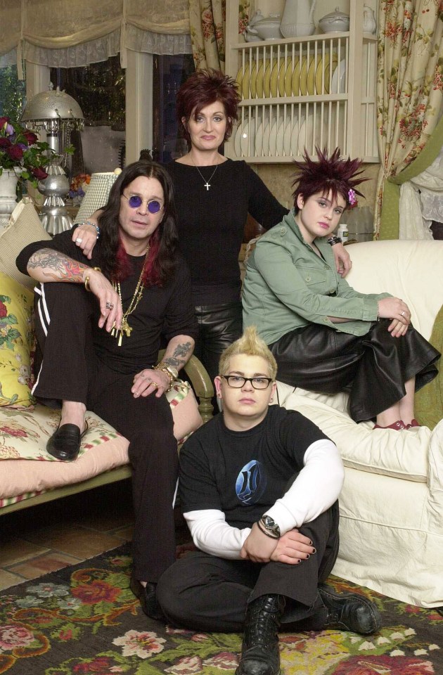 Photo of Ozzy Osbourne and his family.