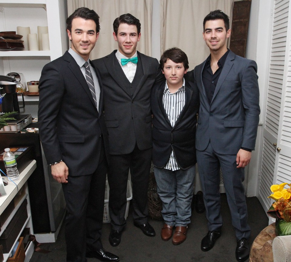 The Jonas Brothers backstage after Nick Jonas' Broadway debut.