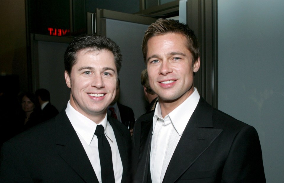 Digitally manipulated image of Brad Pitt and his brother Doug.