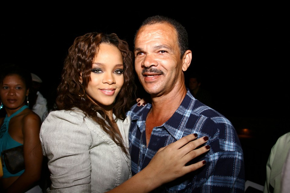 Rihanna with her father, Ronald Fenty.