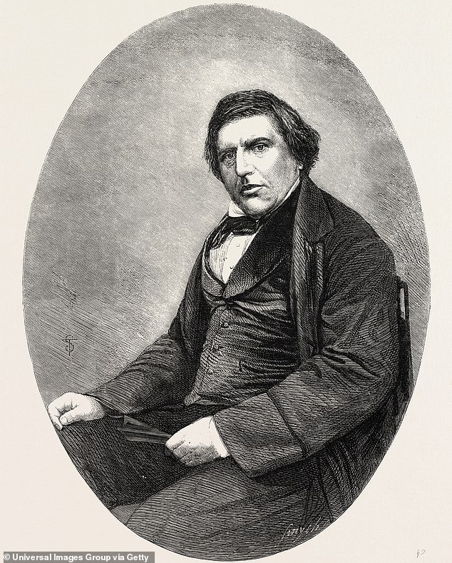 It was no ordinary chain - engraved with the initials 'H.I.,' it once belonged to Herbert Ingram, a prominent British journalist and politician who perished in the wreck alongside his son (pictured: illustrated photo of Ingram)
