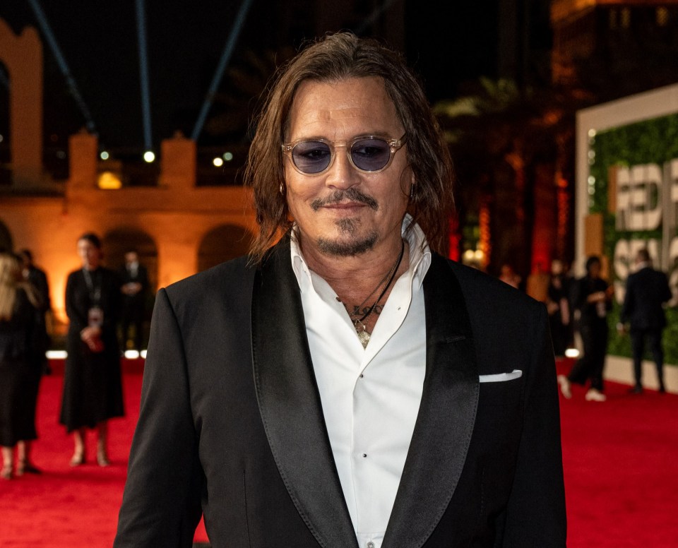 Johnny Depp on a red carpet.