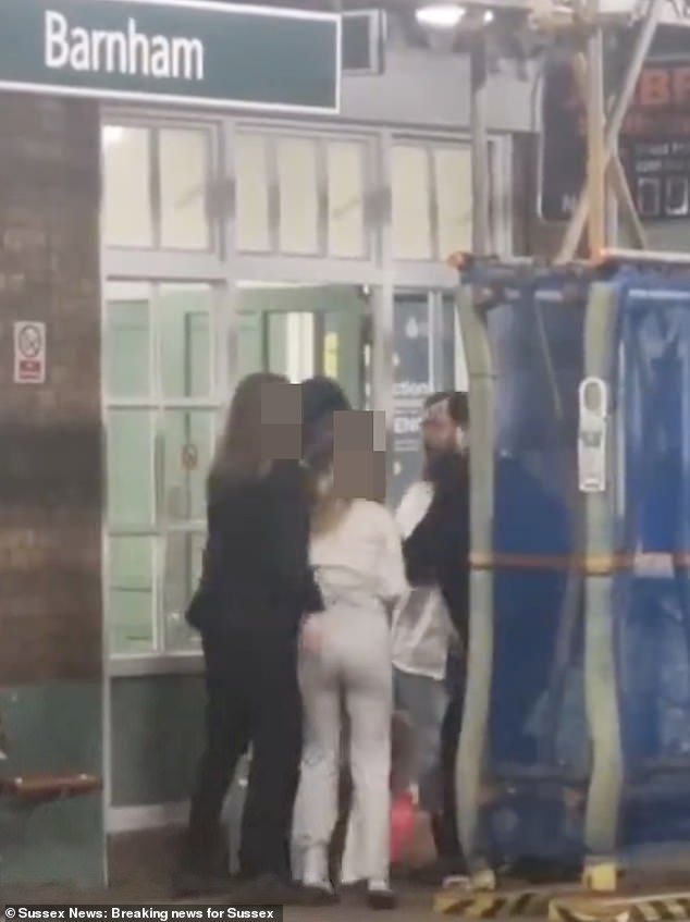 A teenage girl gang were filmed attacking train staff, passengers and police officers in an alcohol-fuelled rampage at Barnham Station last March
