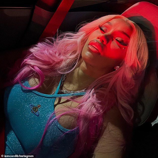 She then concluded her post with a post-glam photo of herself in a convertible as she lay back with the seat down