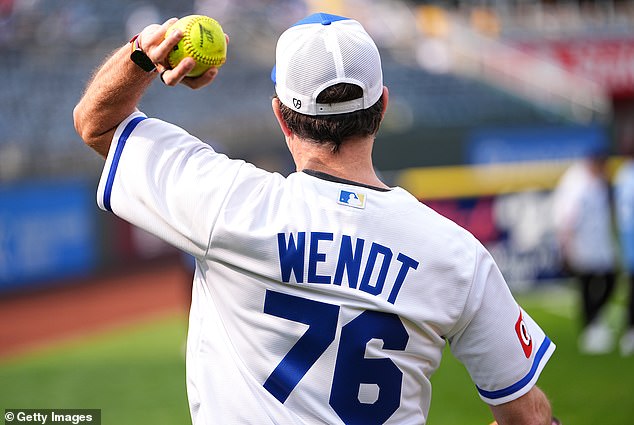 The weekend culminates with a celebrity softball game, with Sudeikis honoring his uncle by wearing a Kansas City Royals jersey with Wendt 76 on the back