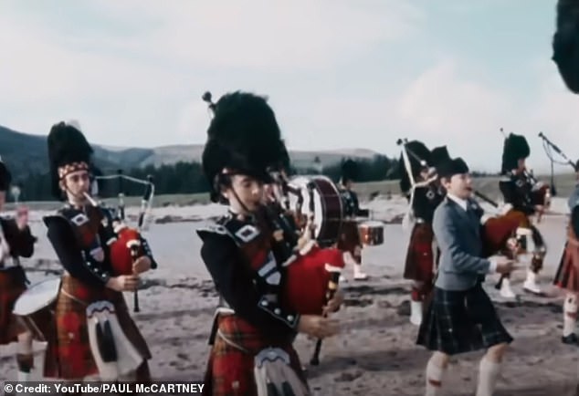 The music video featured The Campbeltown Pipe Band, consisting of seven pipers and seven drummers from the town - some of whom still live in Kintyre today