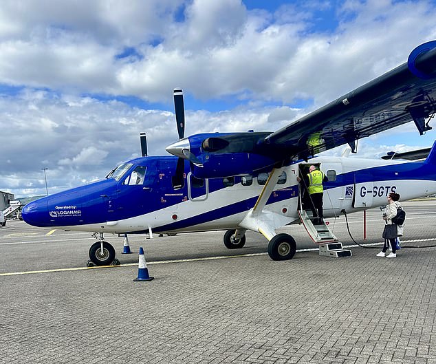 The tiny LoganAir plane which flies you from Glasgow to Campbeltown Airport in 45 minutes