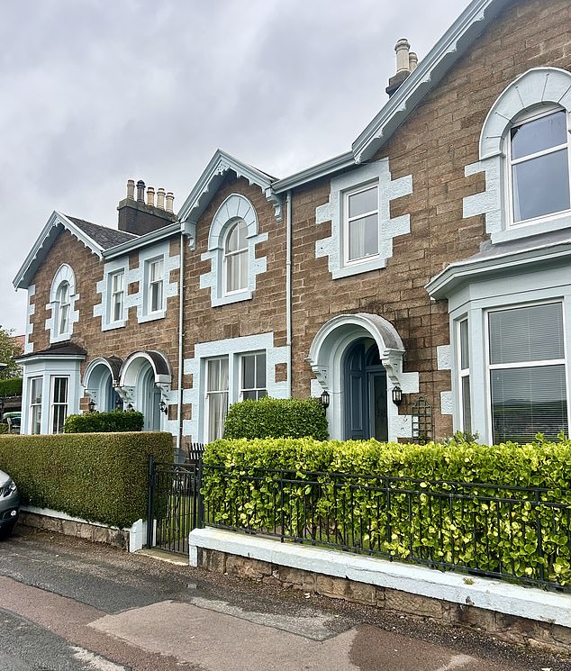 The town includes hundreds of stunning homes. This row of houses look out onto the water