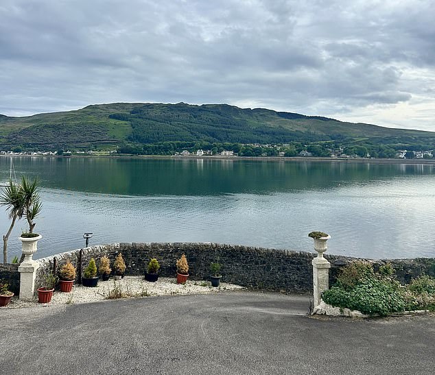 A stunning view from a hotel in the area, with rolling hills in the near distance