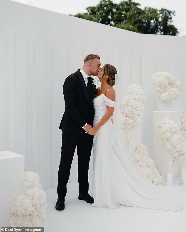 Dani and Jarrod married during an intimate ceremony surrounded by their closest friends and family on Saturday