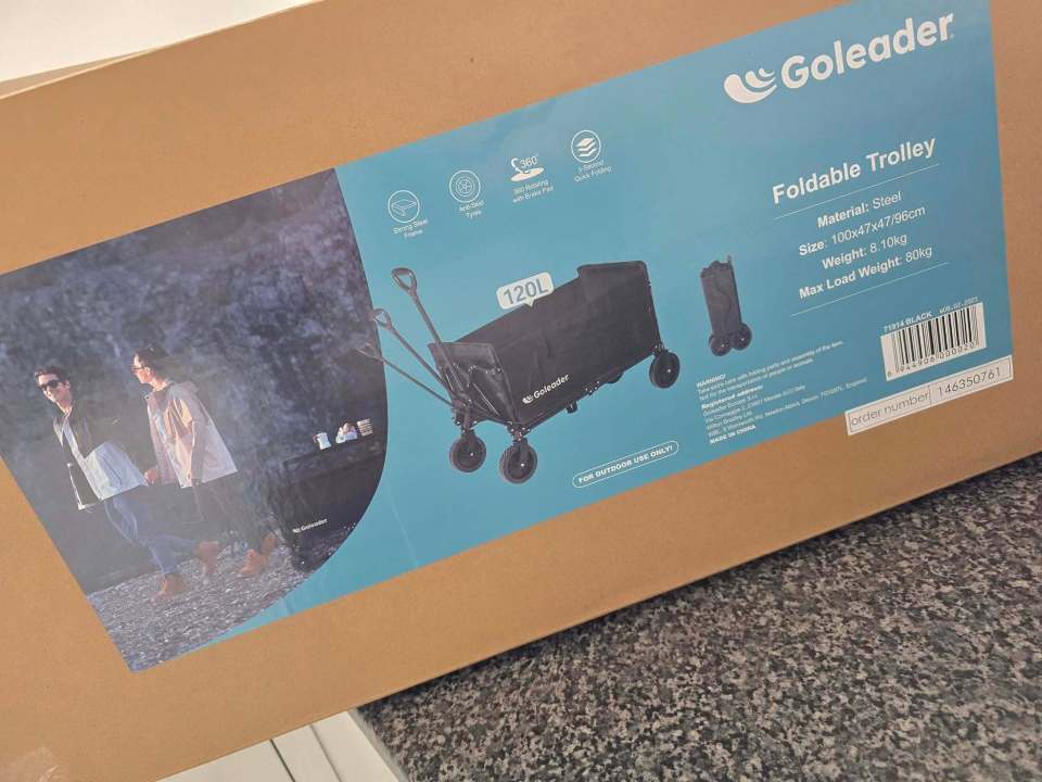 Box of Goleader foldable steel trolley.