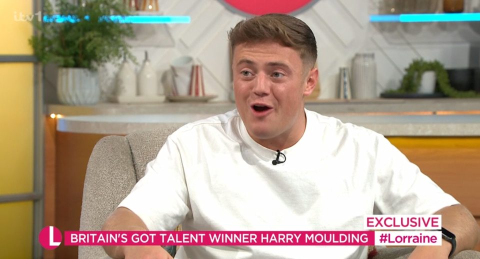 Harry Moulding, winner of Britain's Got Talent, on Lorraine.