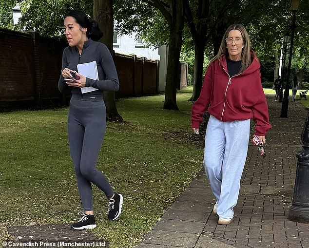 Hannah Brookhouse is pictured here outside Warrington Magistrates' Court with mother Diane