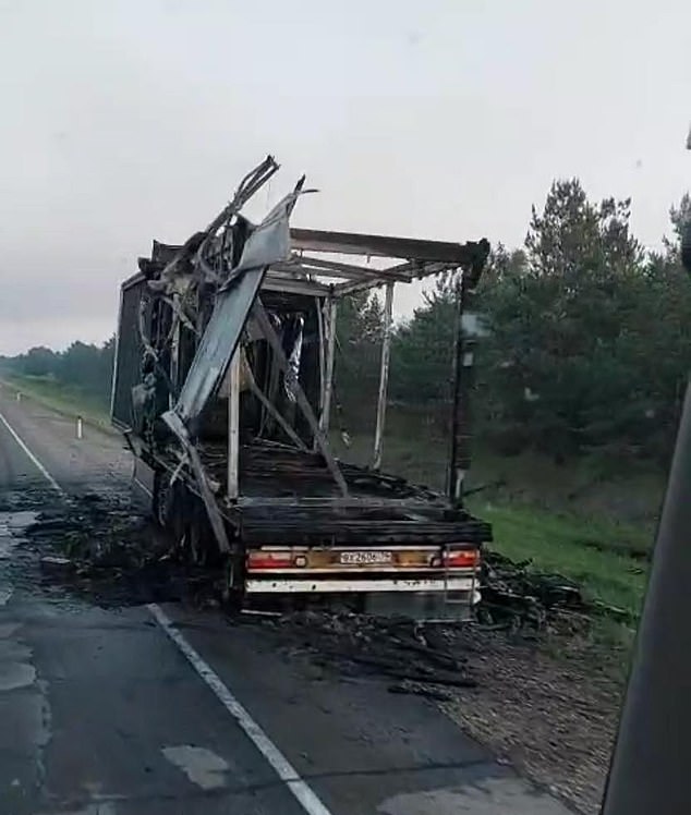 One of the trucks with Ukrainian drones that exploded on the Chita-Khabarovsk highway was bought three months ago in the Sverdlovsk region