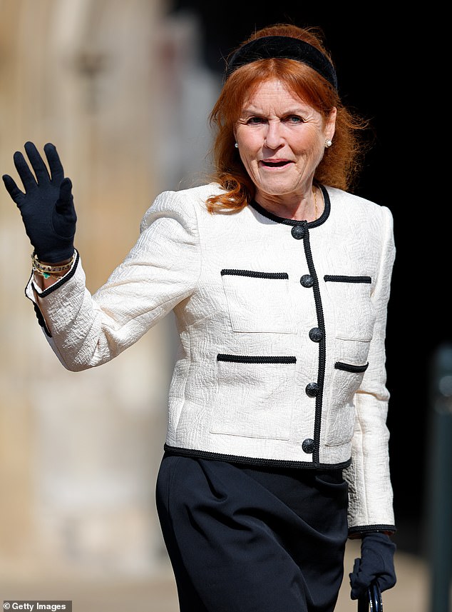 The Duchess, who shares Beatrice and Eugenie with ex-husband Prince Andrew, was diagnosed with breast cancer in 2023, just months before receiving another diagnosis for malignant melanoma. Pictured in April
