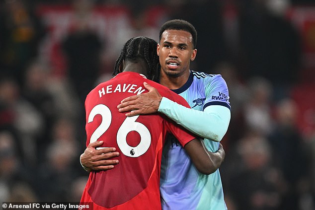 Heaven made his Premier League debut for United against his former club in March