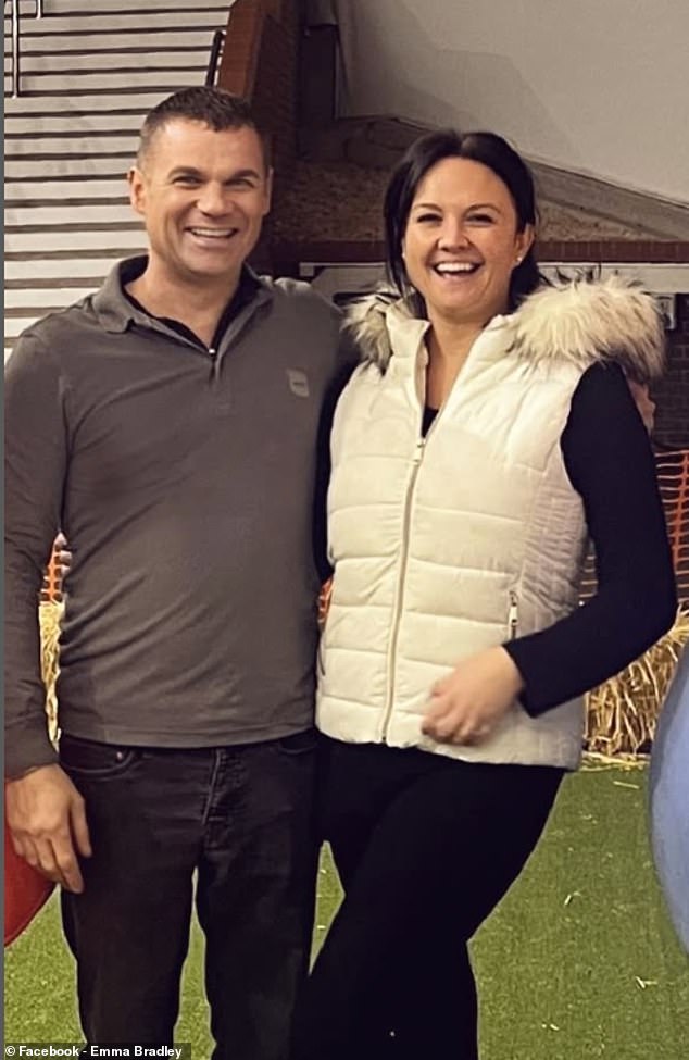 Ms Bradley ignored concerns from her family to settle down with Stephen West, 51, and the pair (pictured), who are also engaged, most recently welcomed a baby girl named Eden