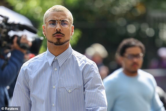 Quincy Brown, son of Sean "Diddy" Combs, arrives at a U.S. federal court for Sean "Diddy" Combs' sex trafficking and racketeering conspiracy trial in Manhattan in New York City, U.S., June 2, 2025. REUTERS/Kylie Cooper