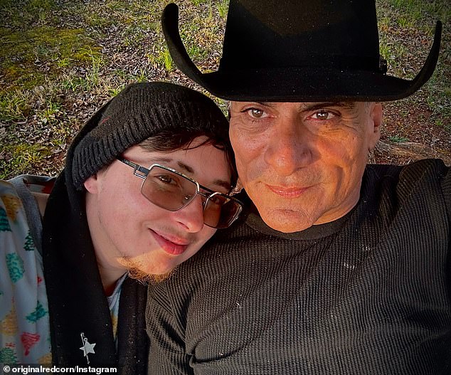 The South Carolina native (L, pictured March 18) recalled on Facebook: 'When we returned to the site to check our mail we discovered the skull of one of our dogs and its harness placed in clear view. This caused both of us severe emotional distress'