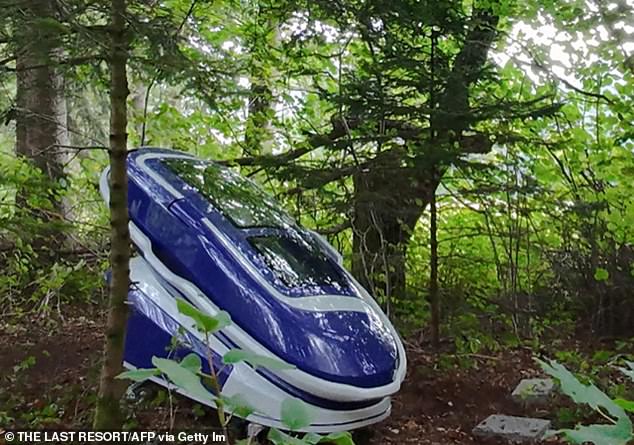 Dr Willet was only person present for the death of the woman, who was the first person to use the nitrogen gas capsule (above) after it had been set up in a forest near Merishausen, Switzerland