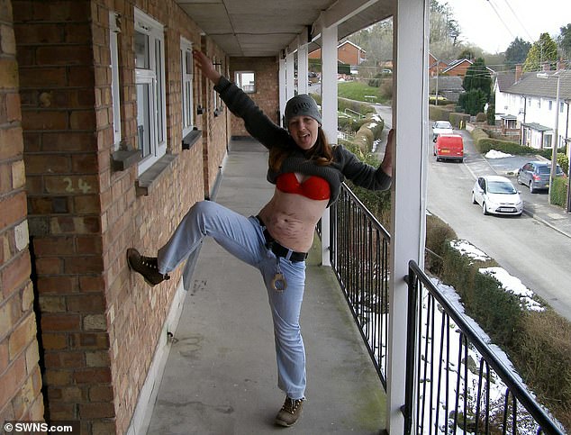 The psychopath posing in a photo that was taken while she was on the run