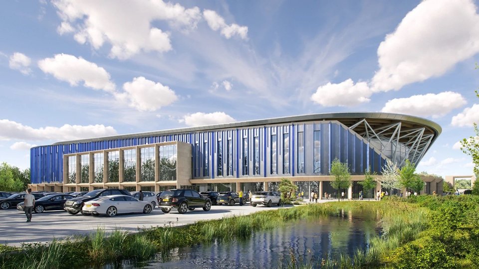 Proposed Oxford United stadium rendering.