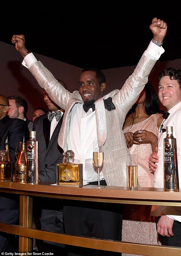 Diddy partying it up at his 50th birthday bash on December 14, 2019, in Los Angeles, California