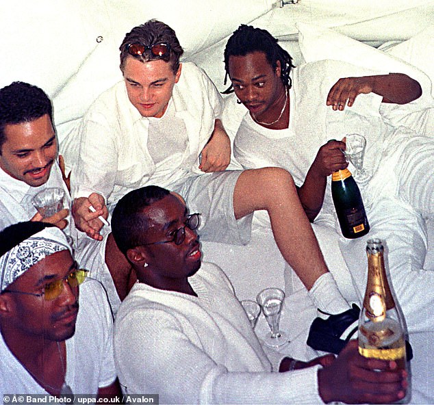 DiCaprio was also name-dropped in text messages between the two. In one, she referred to a time when the disgraced rapper called him a 'titanic mother******'. The A-list actor was photographed at Diddy's infamous White Parties but hasn't been accused of wrongdoing