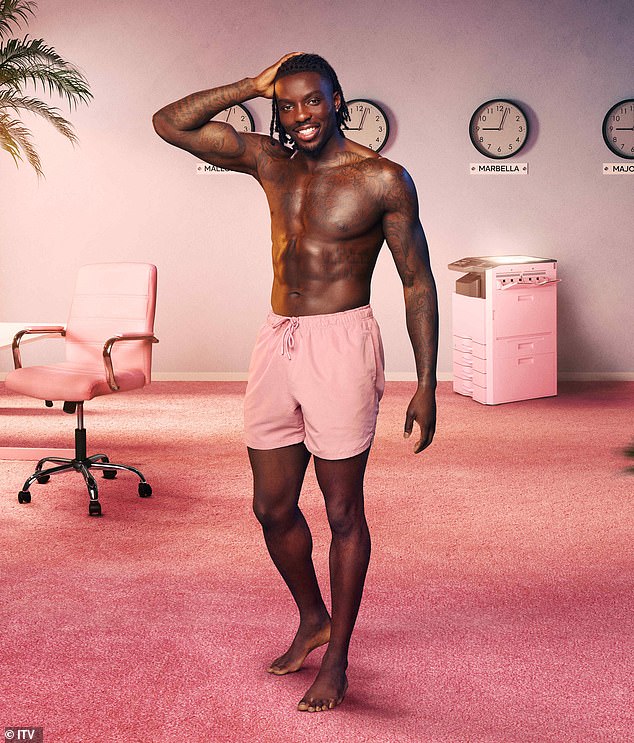 A footballer making his way to the island is Dejon, who plays semi-professionally alongside his job as a personal trainer