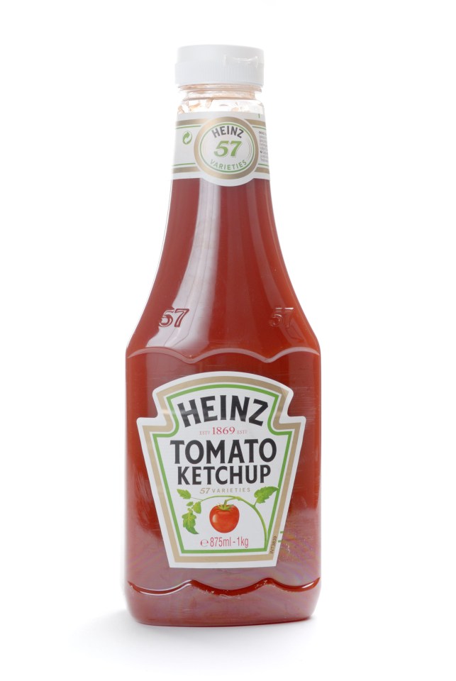 Bottle of Heinz Tomato Ketchup.