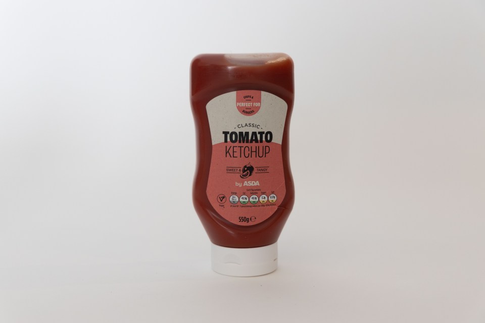 Bottle of Asda Classic Tomato Ketchup.