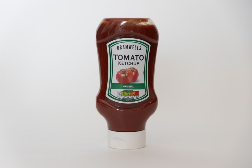 Bottle of Bramwells Tomato Ketchup.