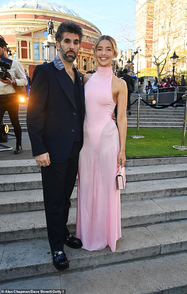 Simon Lipkin and Georgina Castle attend The Olivier Awards 2025