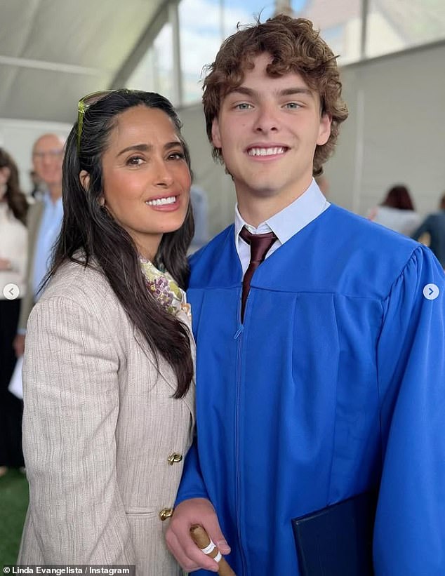 Taking to Instagram on Monday, Linda uploaded a slew of snaps which showed Augustin posing alongside his stepmother Salma