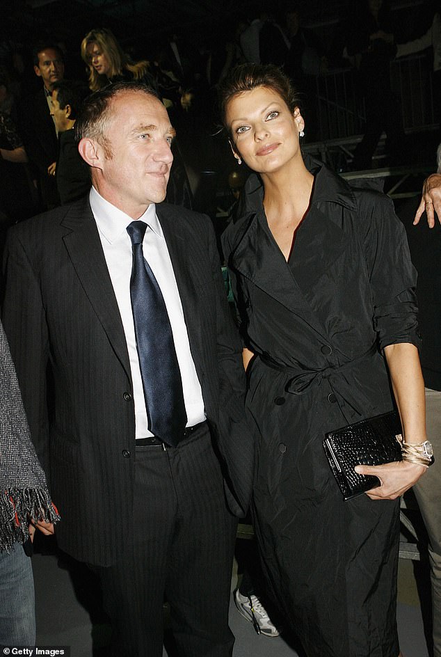 Linda and Francois-Henri briefly dated from September 2005 until January 2006. She was pregnant when he started dating Salma that same year (pictured in October 2005)