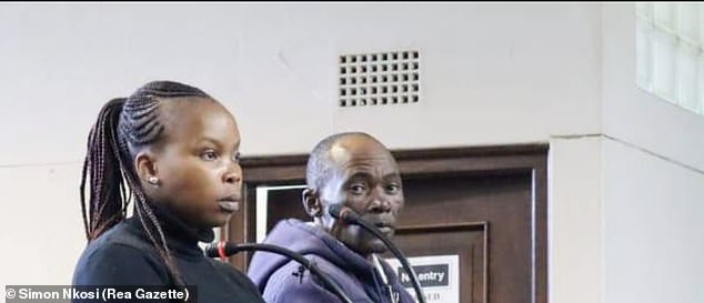 NPA spokeswoman Miss Mahanjana confirmed that the sangoma named as Sebokoana Khounyana, 50, had also been charged with premeditated murder and human trafficking along with the girl's mother. Pictured: Kuneuwe Shalaba, 33, and "sangoma" Sebokoana Khounyana, 50