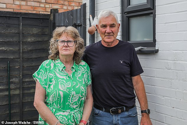 Foster mum Maureen Kerr, 64, and her husband Rob. She has lived in the area for three years and said trouble only started after a nearby recycling plant was opened