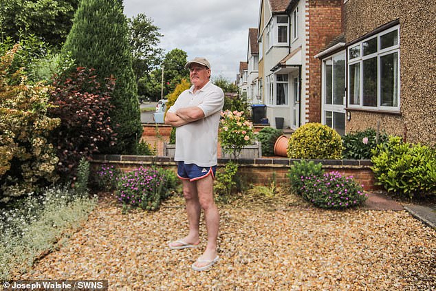 Retired law teacher Kevin Shanahan, 64, said he can't open his doors or windows because of the flies and the stench