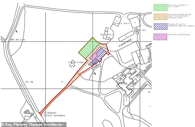 The application stated that customers would use the existing parking at the back of the Stable Block while an extra area would be available for an overflow if needed