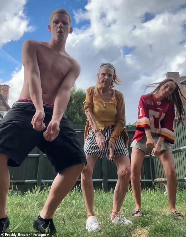 Freddy previously took to his TikTok with a video of himself and Jackiey performing a trend as they danced alongside a female pal to a song which shockingly used the N word