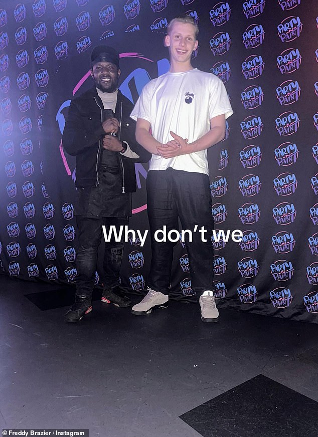 He also shared a snap with a pal as part of the slideshow