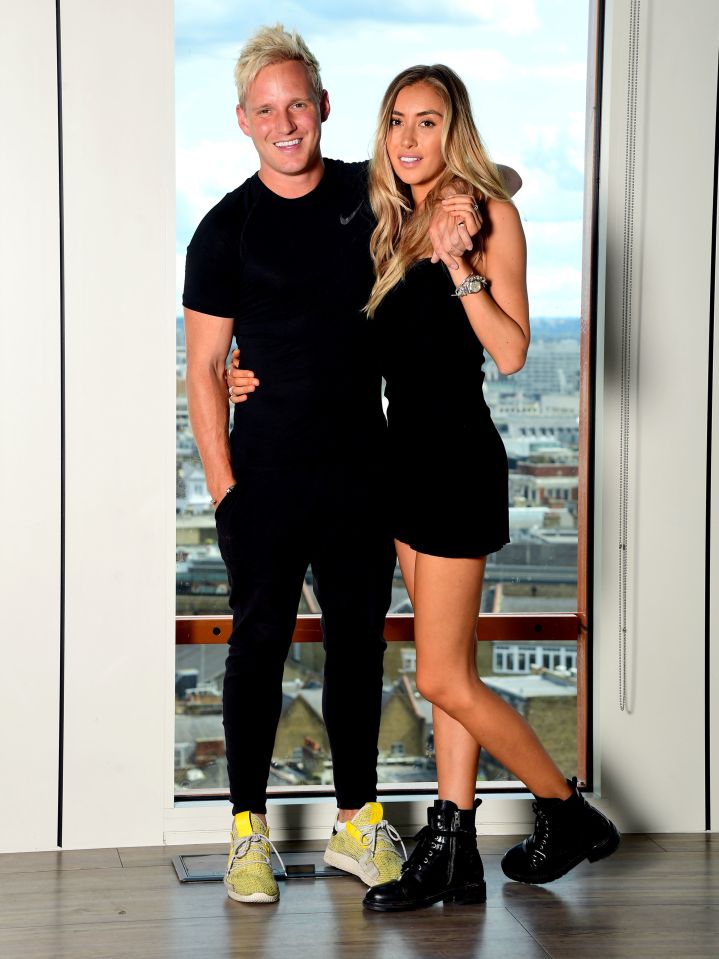 Jamie Laing and Sophie Habboo at a press event.